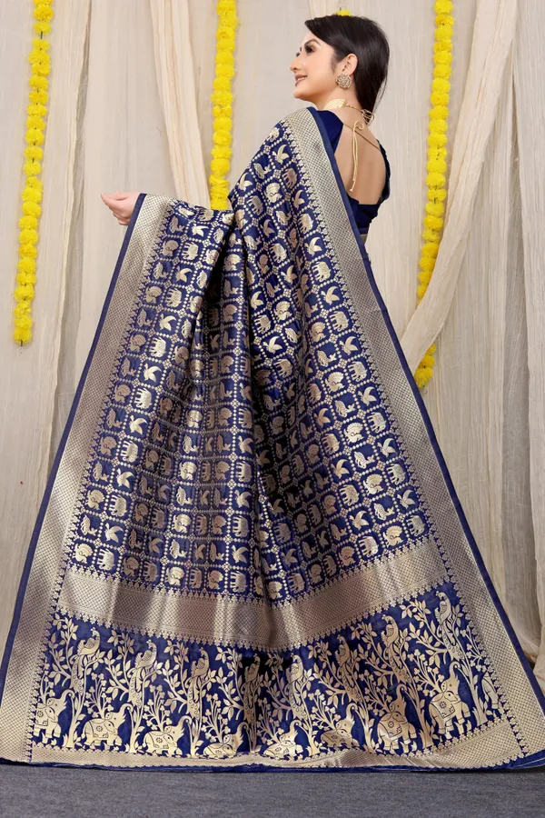 NAVY_BLUE_ZARI_WORK_PATOLA_SILK_SAREE